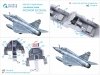 Quinta Studio QDS-48117 Mirage 2000N 3D-Printed & coloured Interior on decal paper (Kinetic) (Small version) 1/48